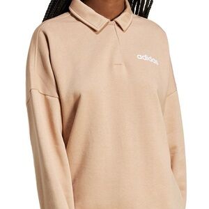 adidas Women’s Beige Collared Sweatshirt